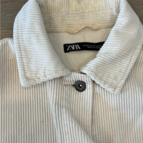 ZARA‎ Off White Corduroy Jacket - Picture 4 of 4